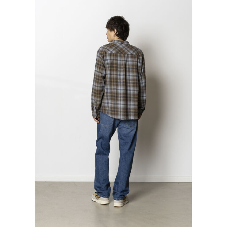 Fat Moose Forest flannel shirt Dark khaki check