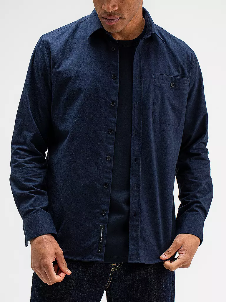 BUTCHER OF BLUE Flanellhemd DIEPPE blau