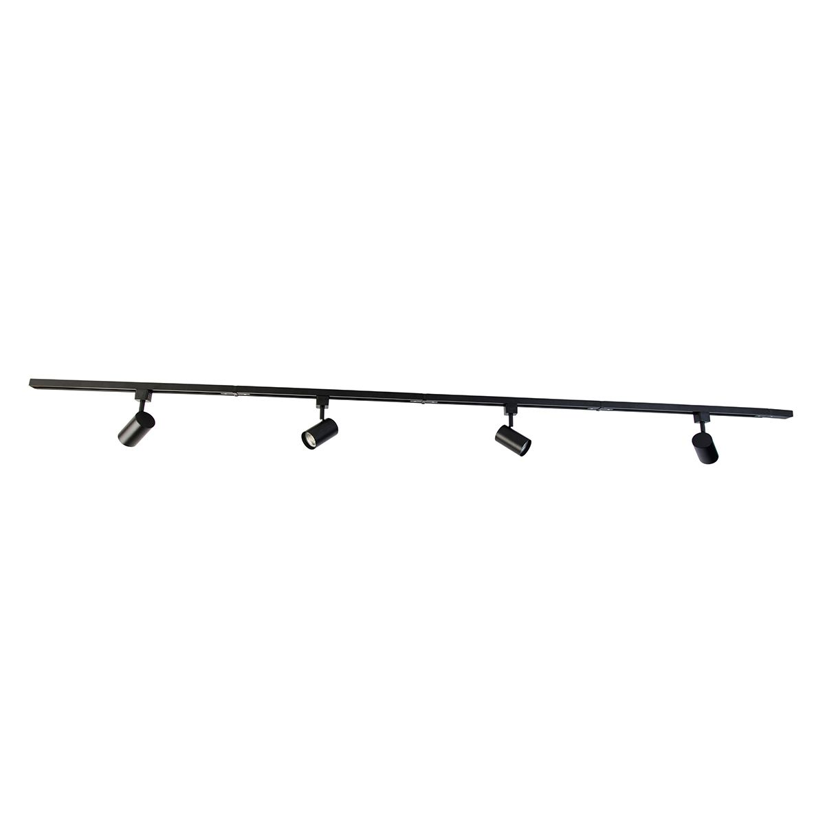 Modern railsysteem met 4 spots zwart 1-fase  - Iconic Yade