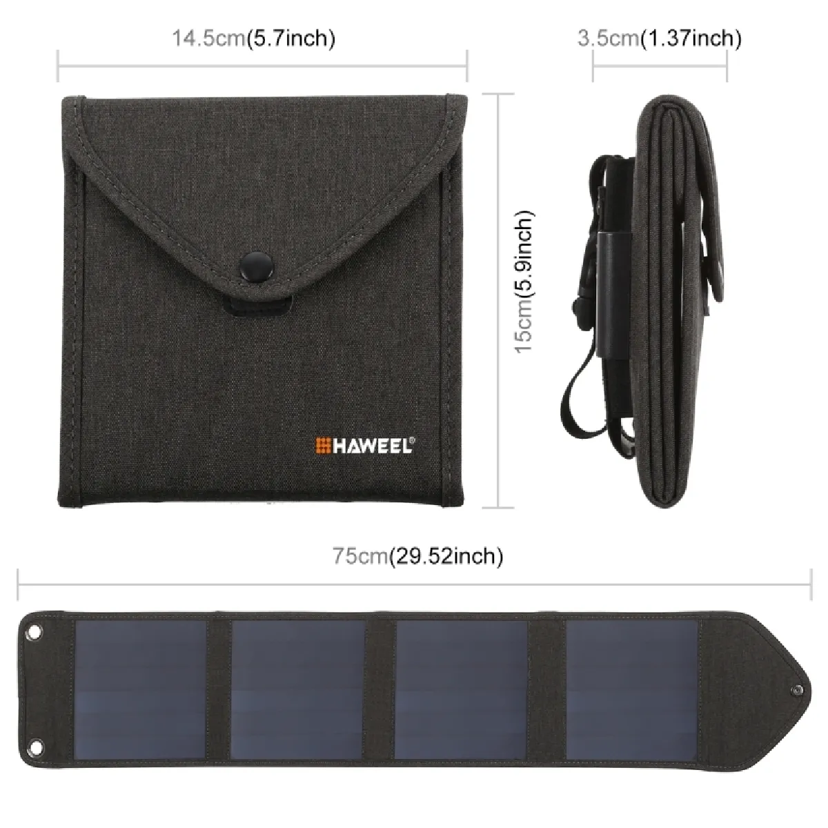 Wewoo Chargeur Solaire Pliable 14W