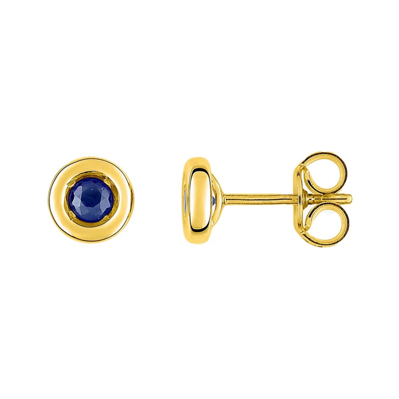 Boucles d'oreilles Femme - saphir - Or 18 Carats