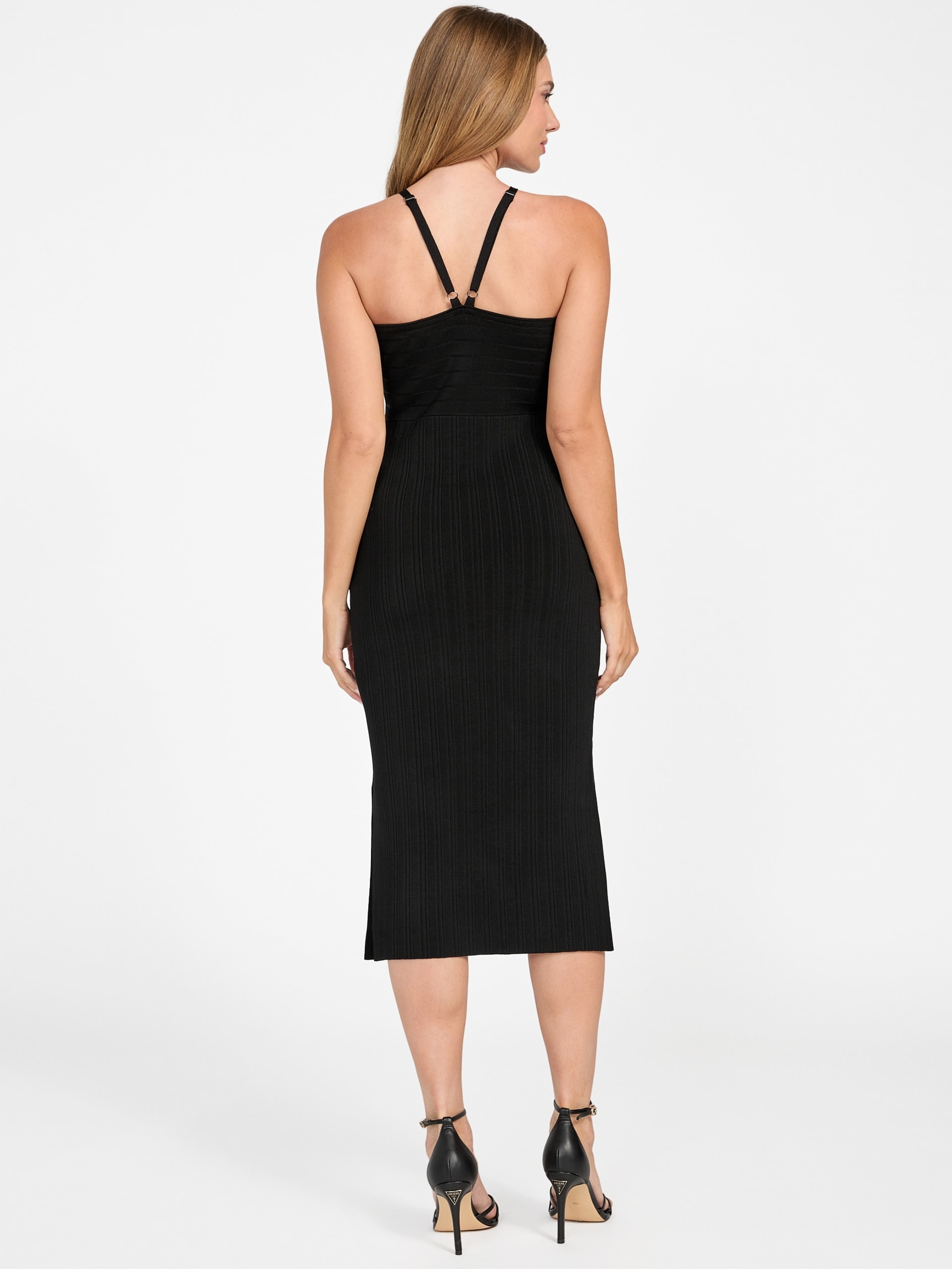 Vestido de malha Sofie com decote em forma de fechadura