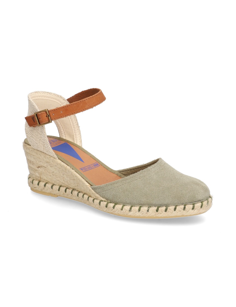 Veloursleder Keilsandale