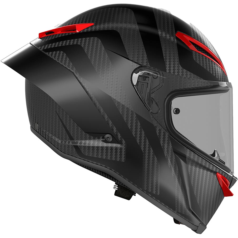 AGV - Casque Pista GP RR Intrepido Carbone / Noir / Rouge / Mat