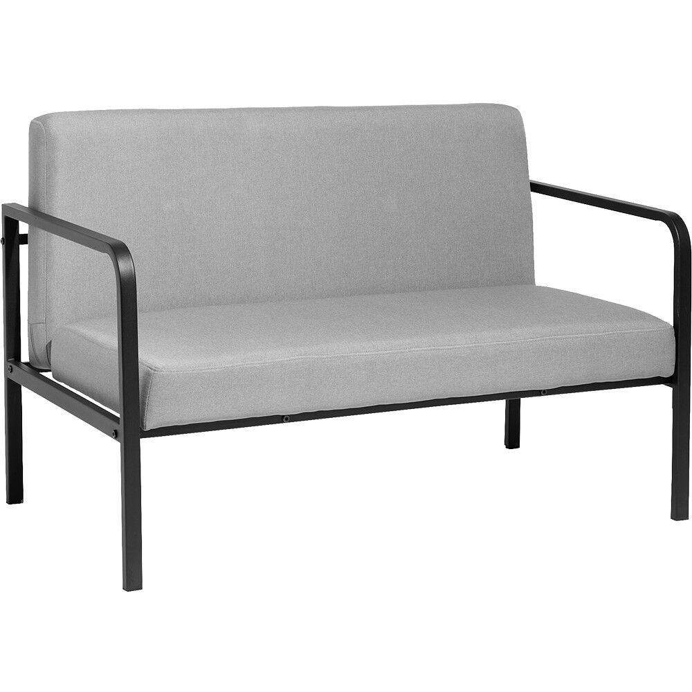 Banquette 2 places Gabriel noir et gris