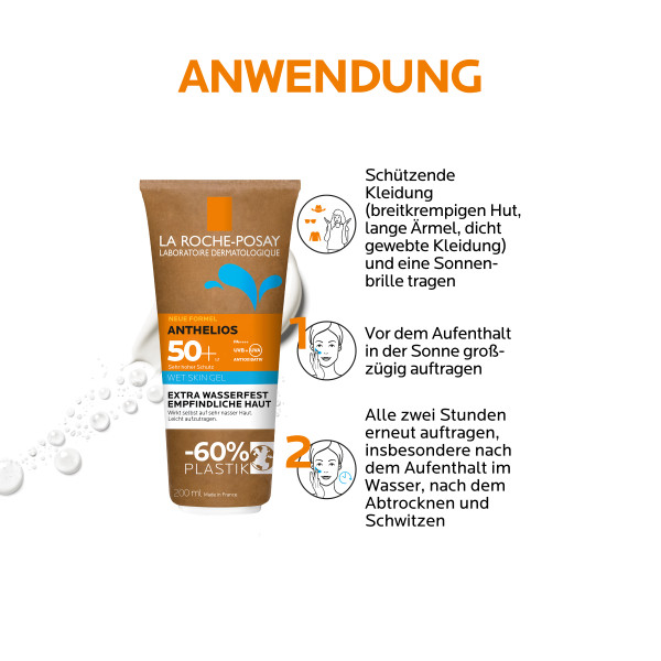 La Roche-Posay Anthelios Wetskin Erwachsene LSF50  Eco Tube Tb 200 ml
