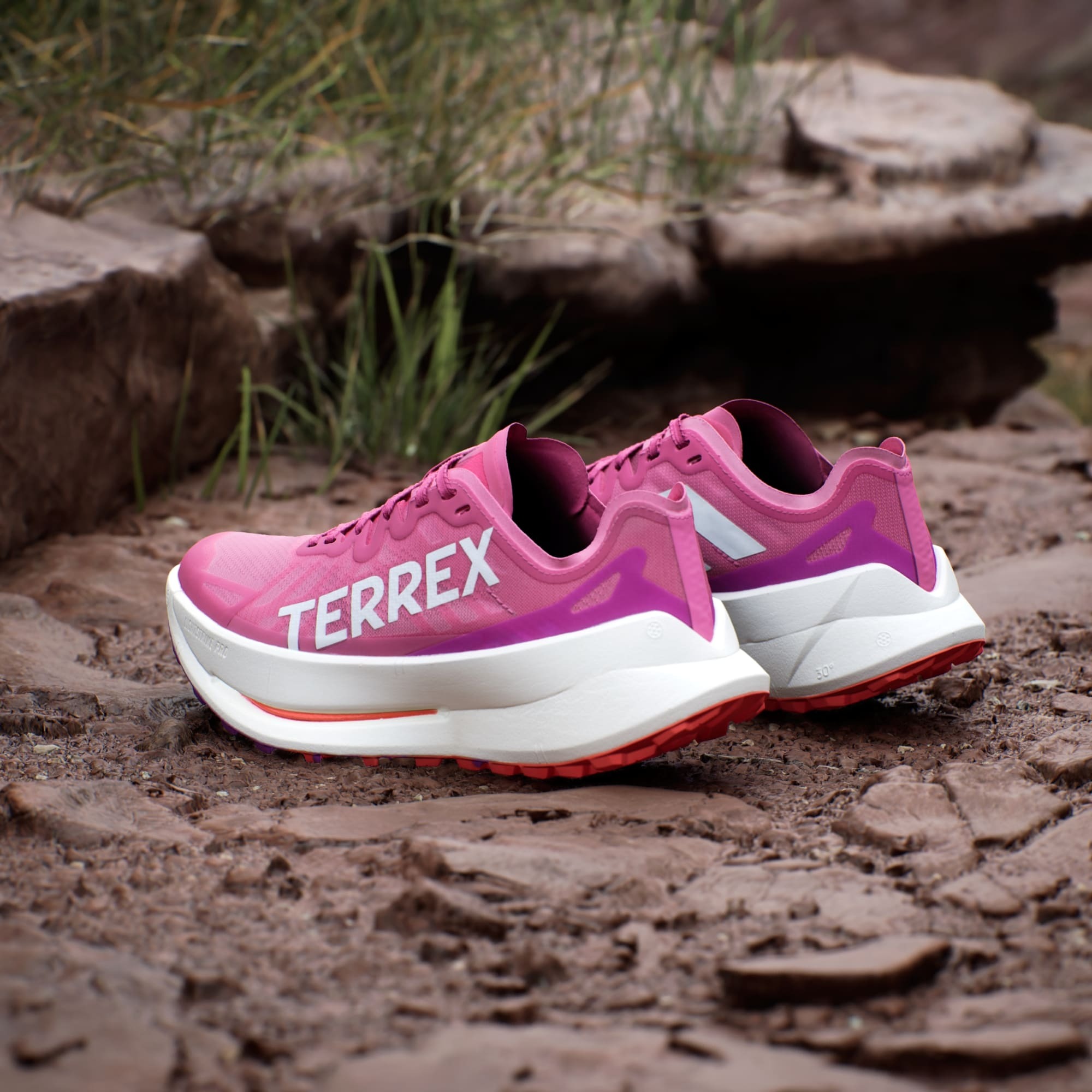 Terrex Agravic Speed Ultra Dame Pink Fusion/Crystal White/Purple Burst