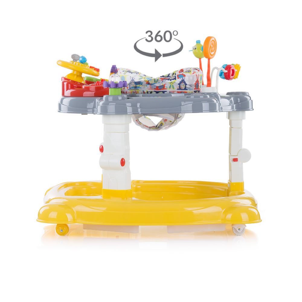 Chipolino Lauflernwagen 4 in 1 Joya Lux, Hopser, Wippe, Activitycenter, Stopper gelb