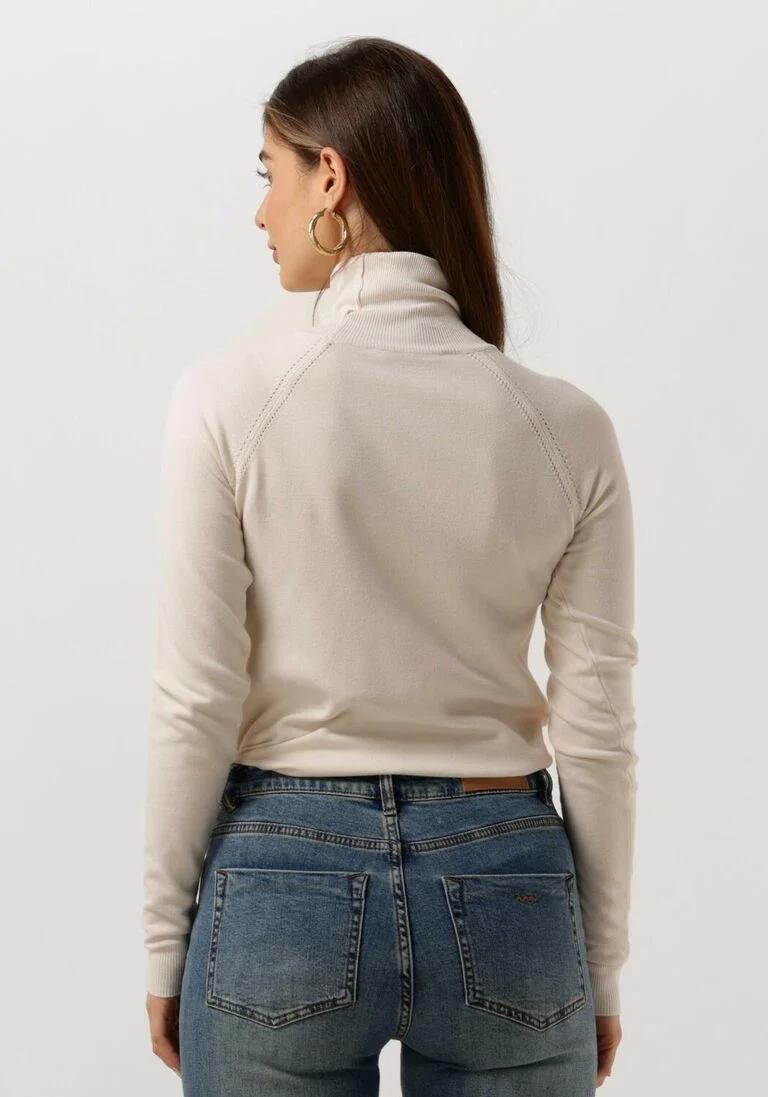 SUMMUM ecru summum coltrui sweater turtle neck basic knit (7s5529)