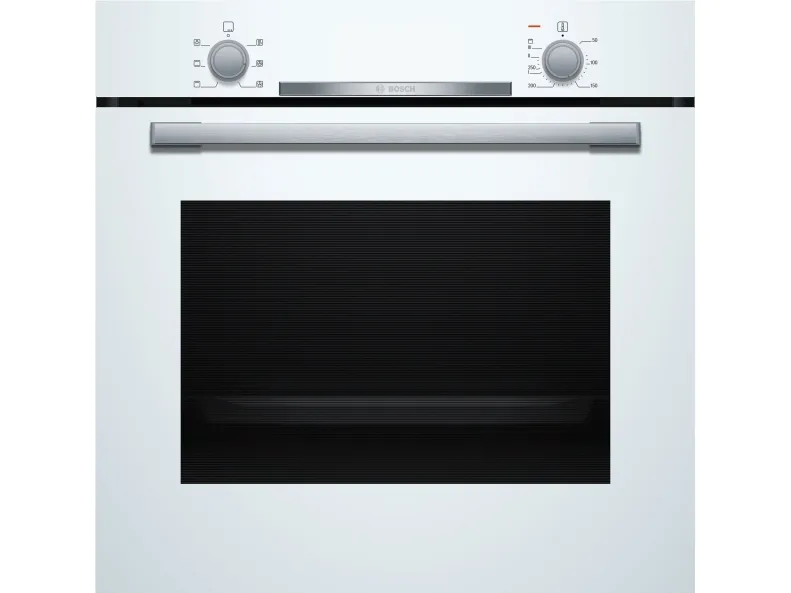 Bosch Serie | 2 HBA530BW0S - Ovn - til indbygning - niche - bredde: 56 cm - dybde: 55 cm - højde: 58.5 cm - med selv-rengøring - Klasse A - hvid