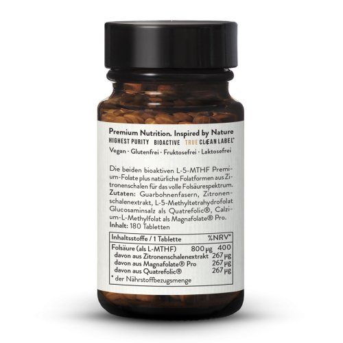 Sunday Natural Products  Folsäure (Folat) Komplex Ultra 800µg