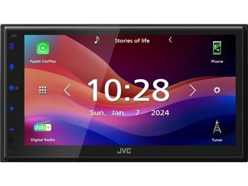 JVC KW-M595DBT, Sort, 22 W, 20 - 20000 Hz, 4 ohm (O), NTSC, PAL, AAC, FLAC, MP3, WAV, WMA