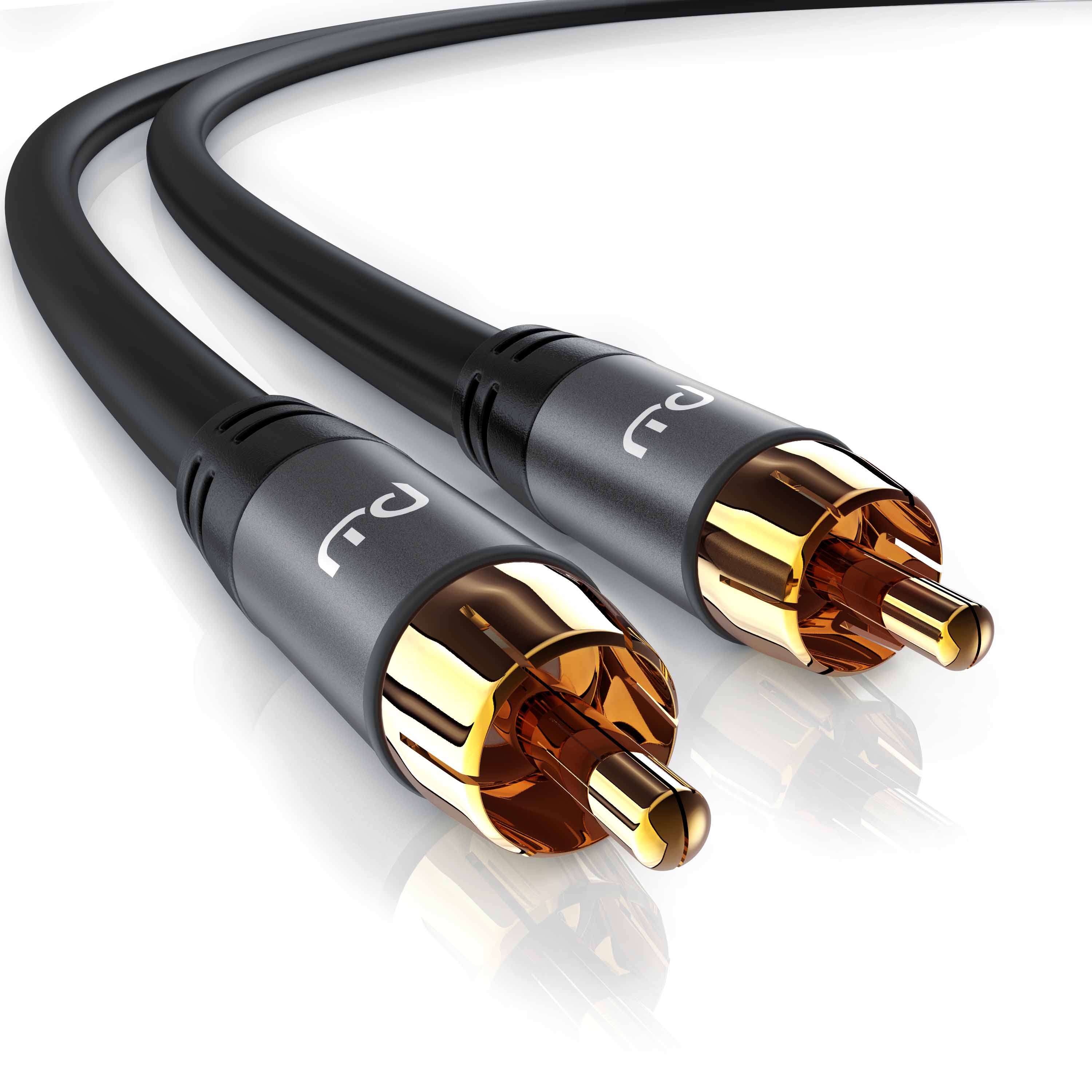 Primewire Cinch Audio-Kabel, RCA, Subwoofer-Cinch Audio-Kabel mehrfach geschirmt, 1X Cinch zu 1X Cinch - 10m