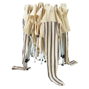 Partytent Havana 3 m Inklapbaar Ecru Antraciet Streep