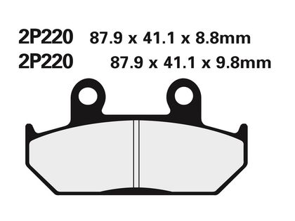 Plaquettes de freins Nissin route semi-métallique - 2P-220NS