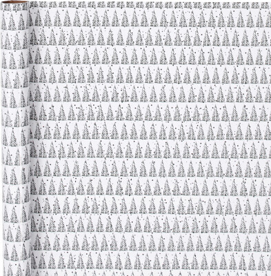 Gavepapir - Grantræ - Grøn Hvid - B 70 CM - 80 G - 4 M