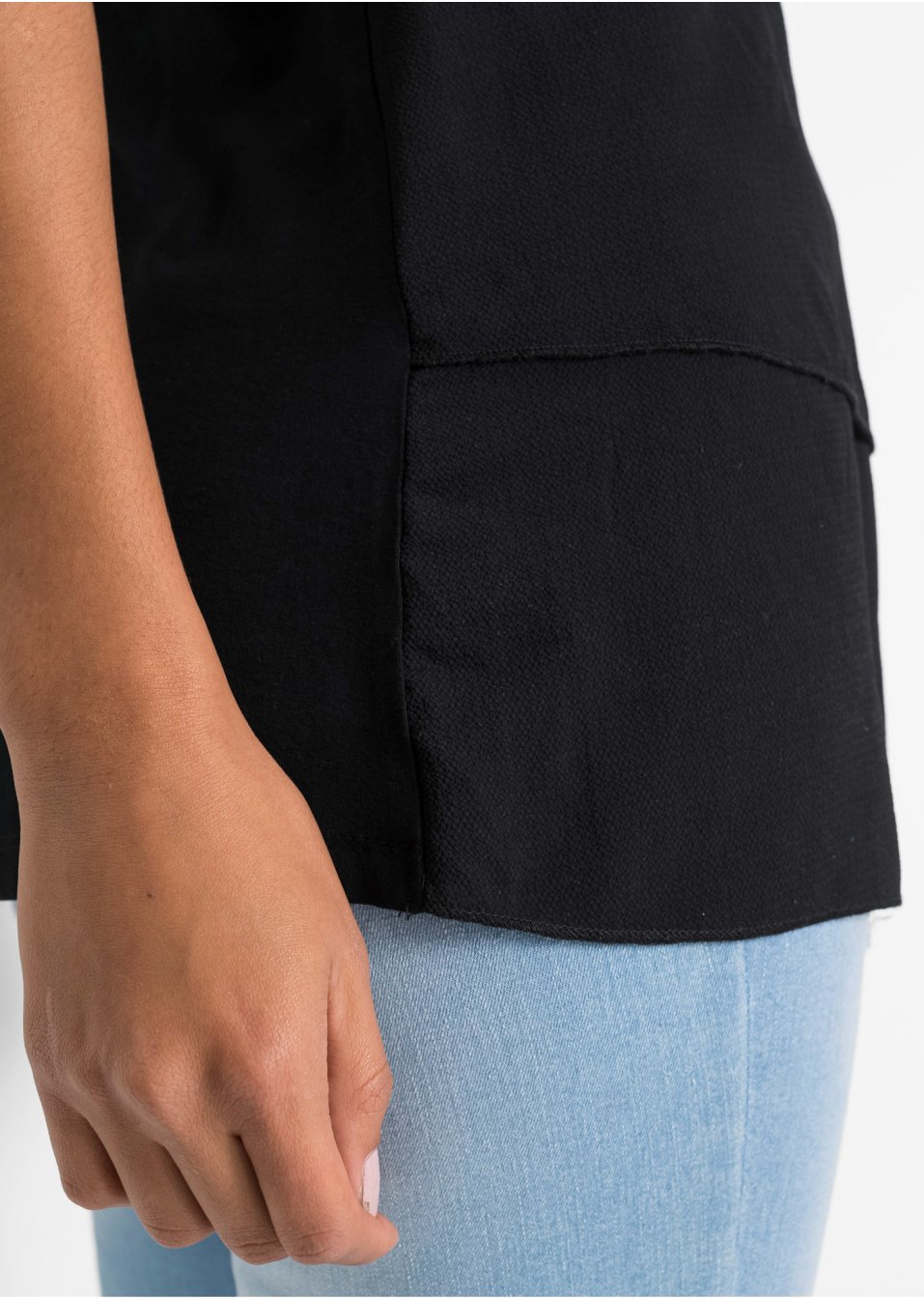 Top zippé en viscose