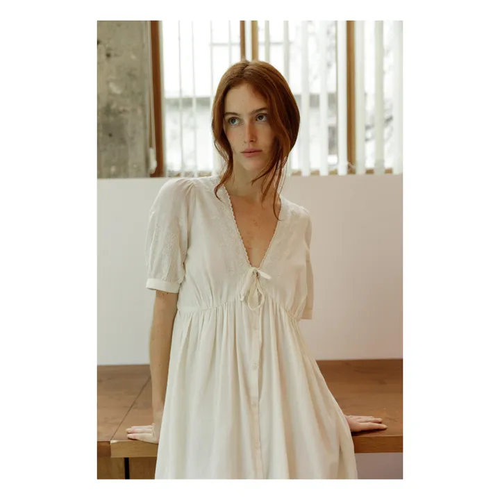 Emile et Ida Robe Ziele Brodée - Collection Femme | Ecru