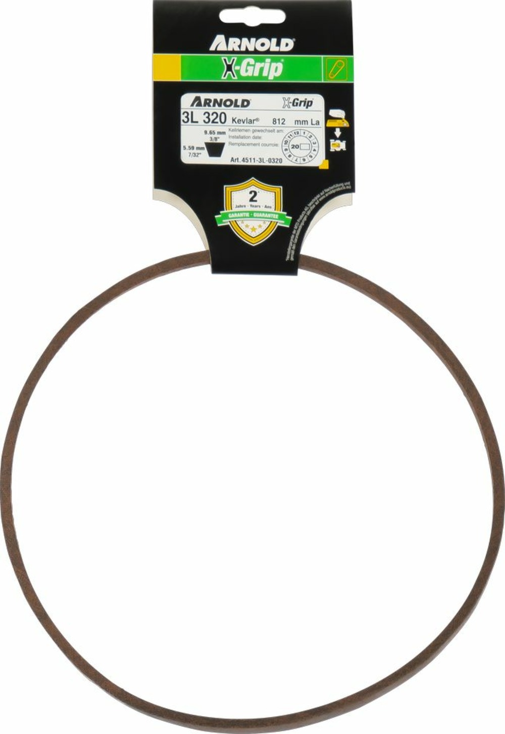 Courroie trapézoïdale x-grip v de type 3l320