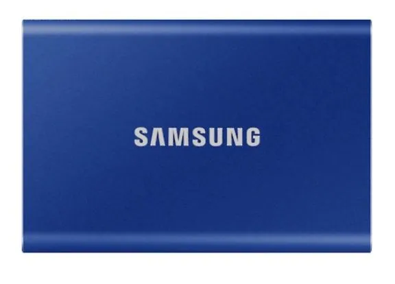 Samsung T7 MU-PC2T0H - SSD - krypteret - 2 TB - ekstern (bærbar) - USB 3.2 Gen 2 (USB-C stikforbindelse) - 256-bit AES - indigoblå