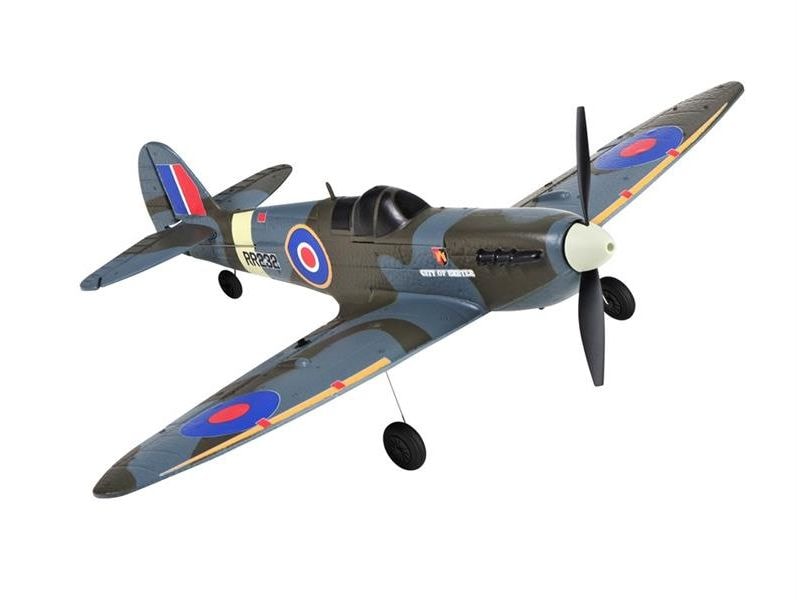 TOP-RC Warbird Mini Spitfire 450 mm, Braun, RTF Kleines 4-Kanal RC-Flugzeug mit Gyro