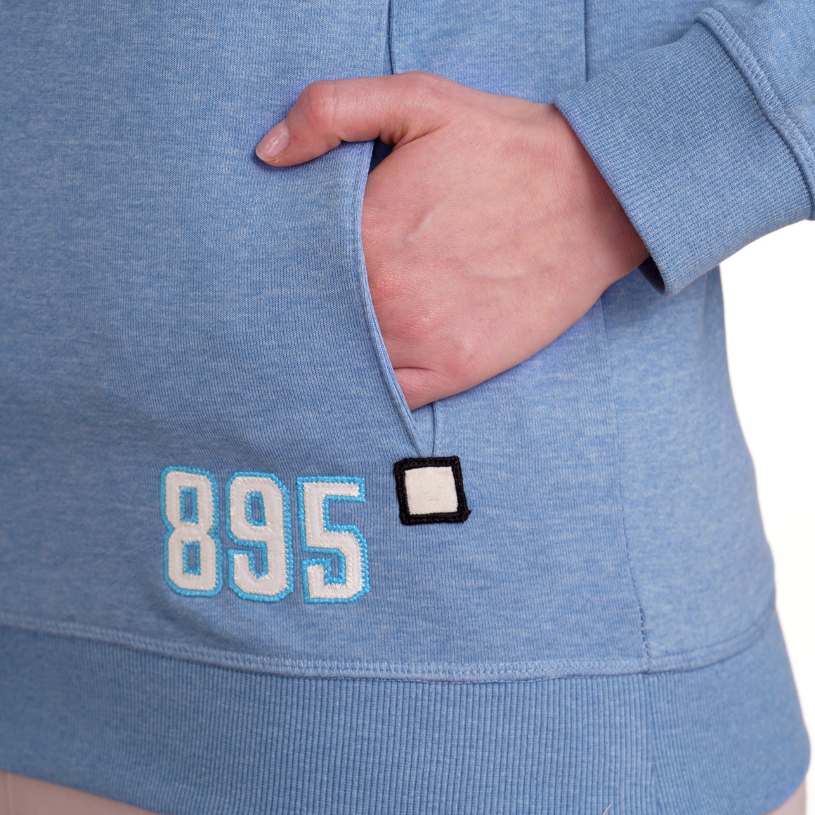 Gina Damen Hoodie mit großem Print hellblau