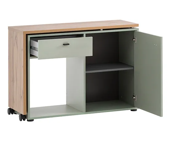 2-in-1-Drehtischschrank, pistazie/eiche