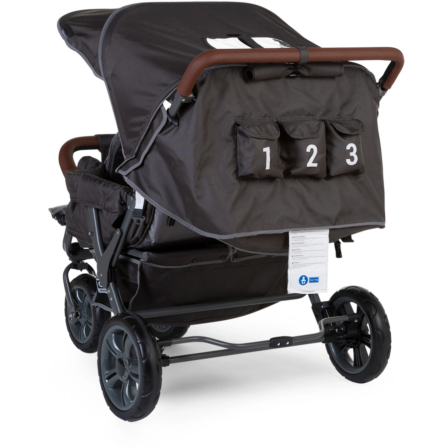 CHILDHOME Drillingssportwagen Triplet Anthrazit
