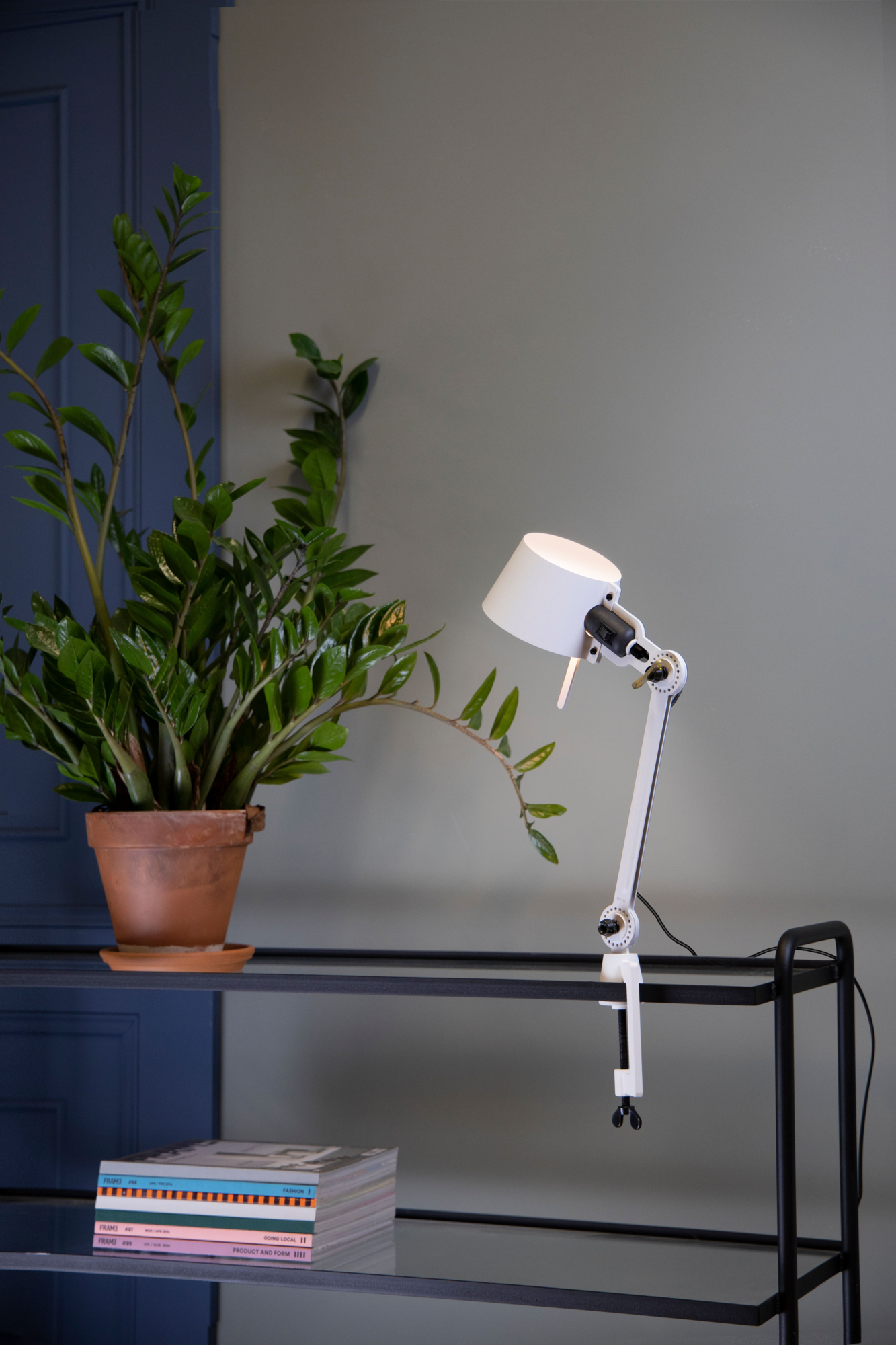 Bureaulamp Bolt met klem small 1 arm flux klein green