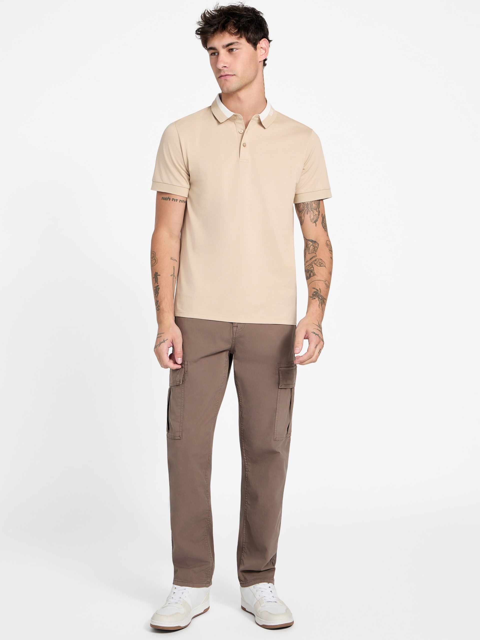 Polo Eco Paul GUESS com gola