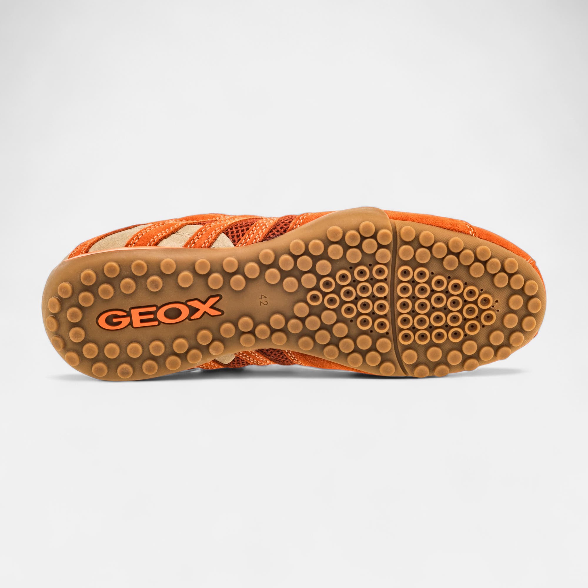 Baskets basses Homme en cuir orange