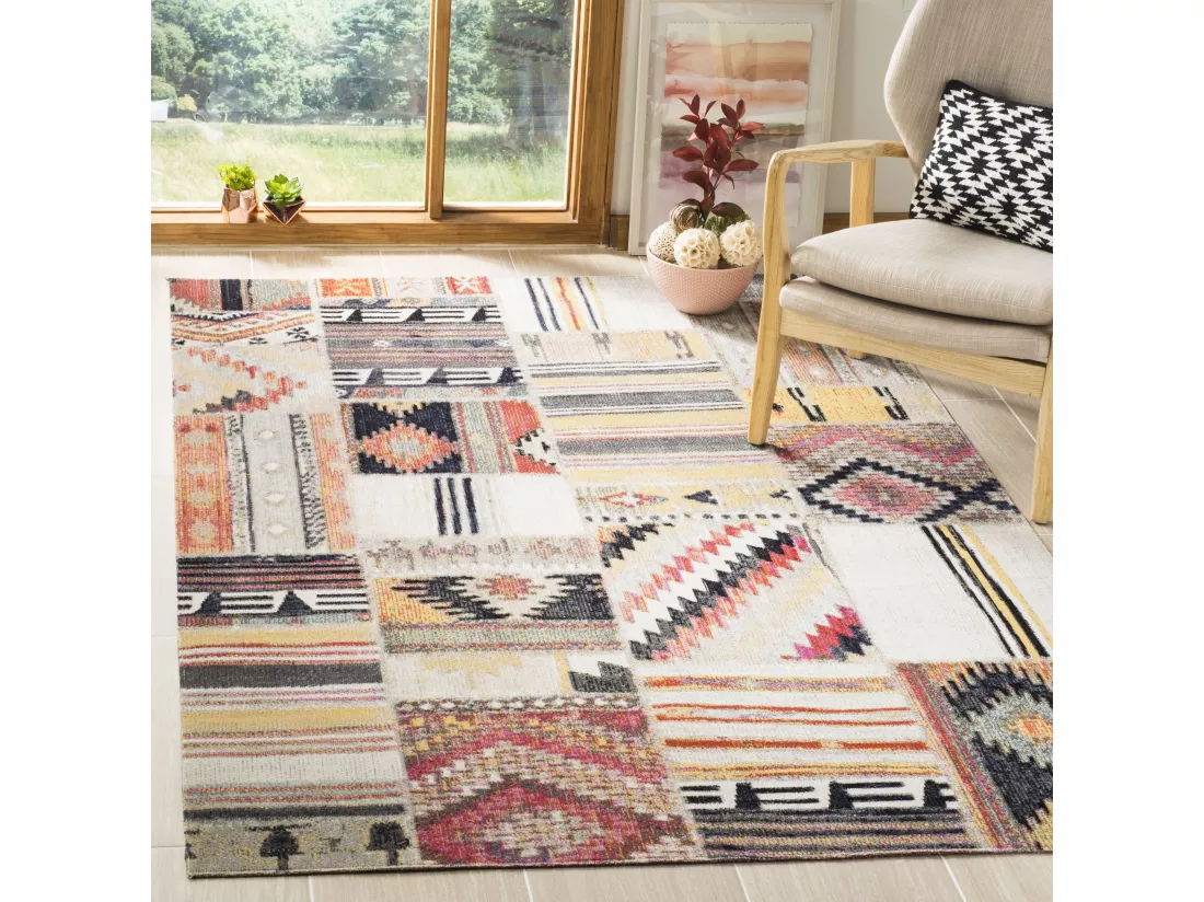 Tapis Taupe & Multi 122 X 183 cm - Leighton