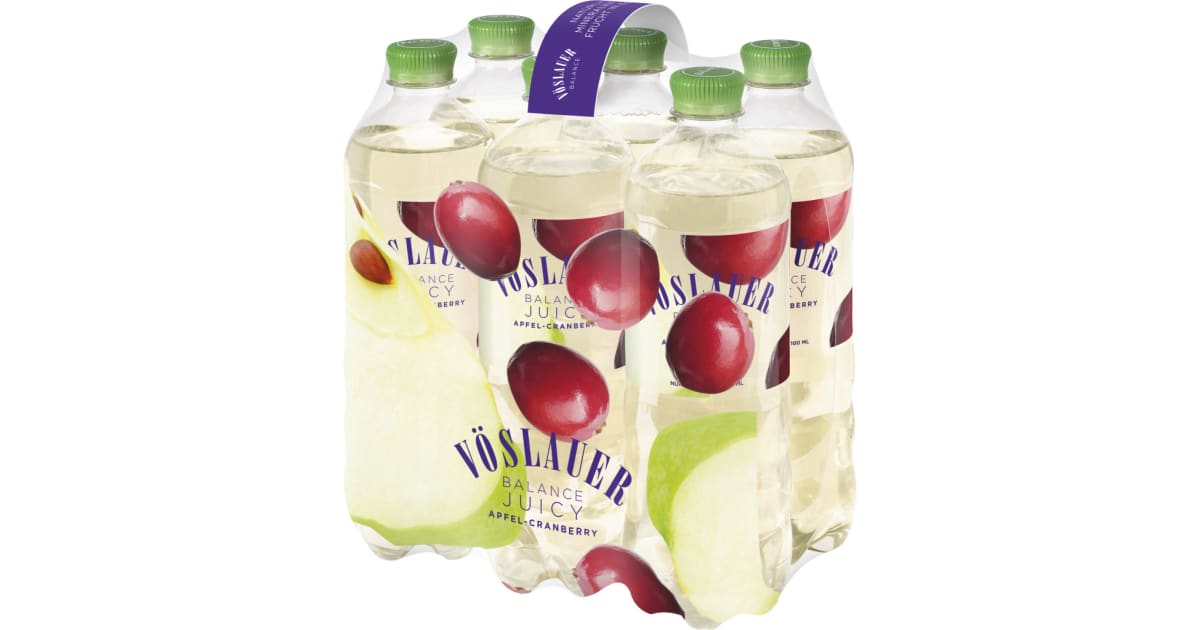 Vöslauer Balance Apfel-Cranberry Tray 6x 0,75 Liter (Einweg)