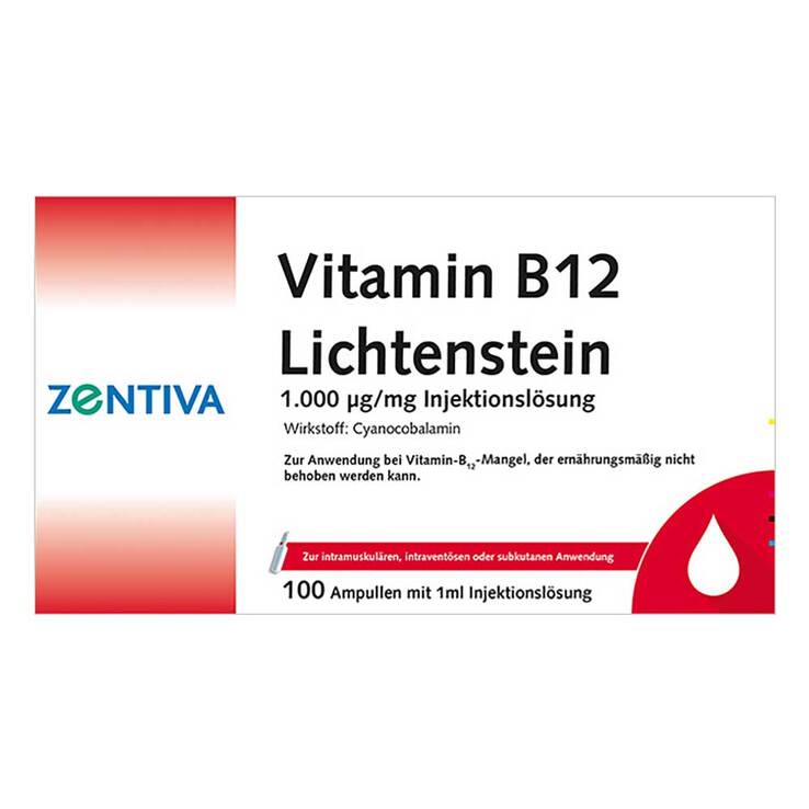 Vitamin B12 1000 µg Lichtenstein Ampullen, 100X1 ml