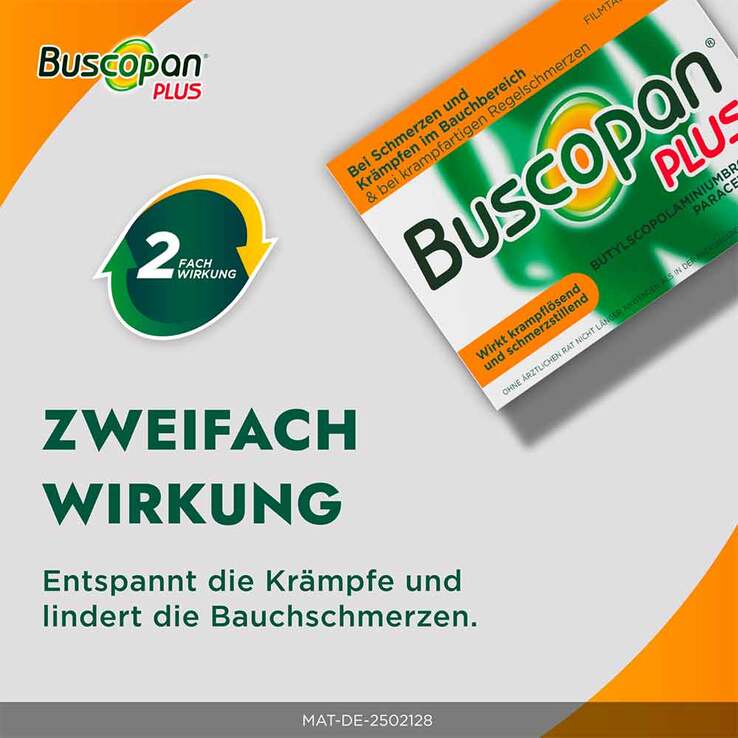 Buscopan plus 10 mg / 500 mg Filmtabletten, 20 St
