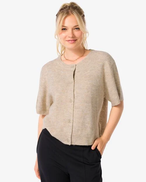 gilet en maille femme Grace sable