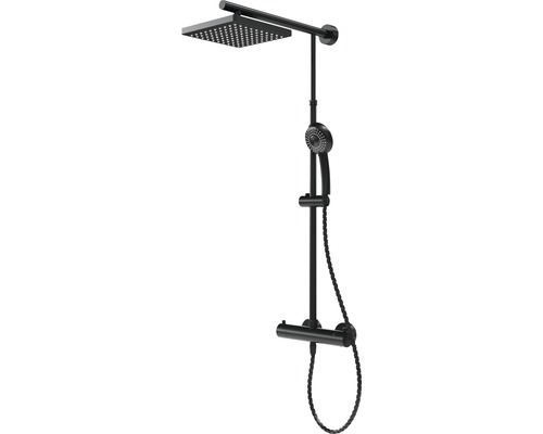 Douchekolom incl. thermostaat Schulte Classic vierkant Black Style D9641 68