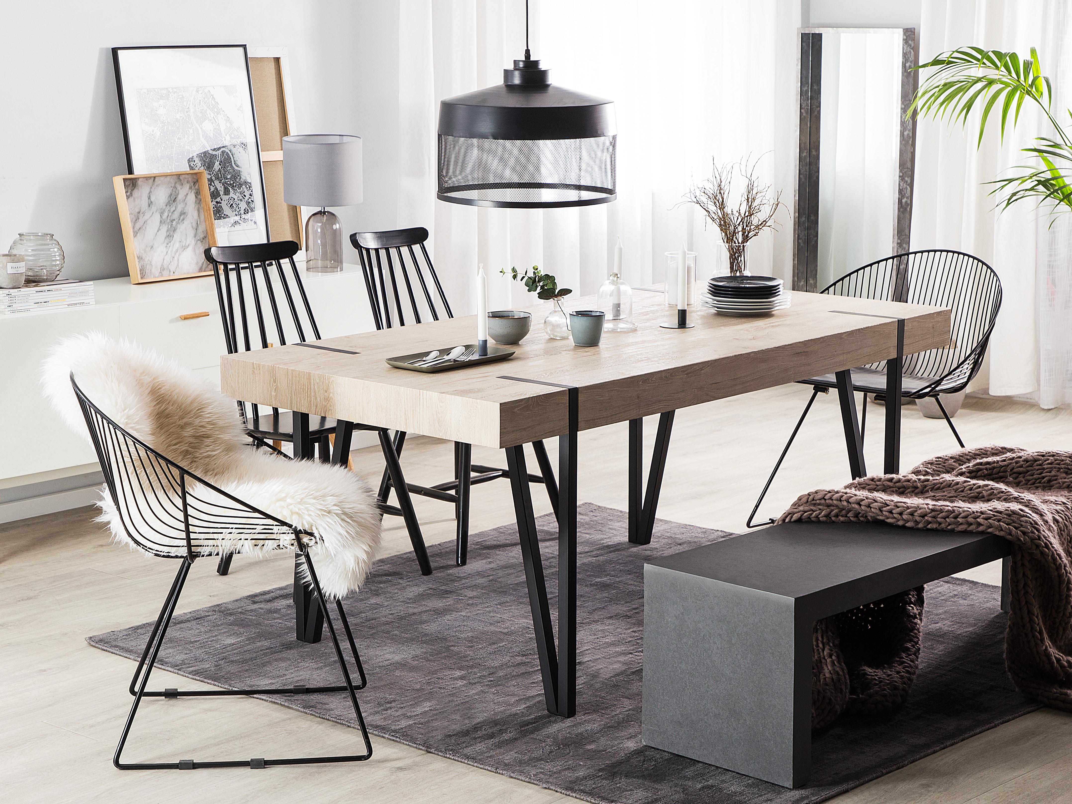 Eettafel ADENA Lichtbruin 90 cm 150 cm
