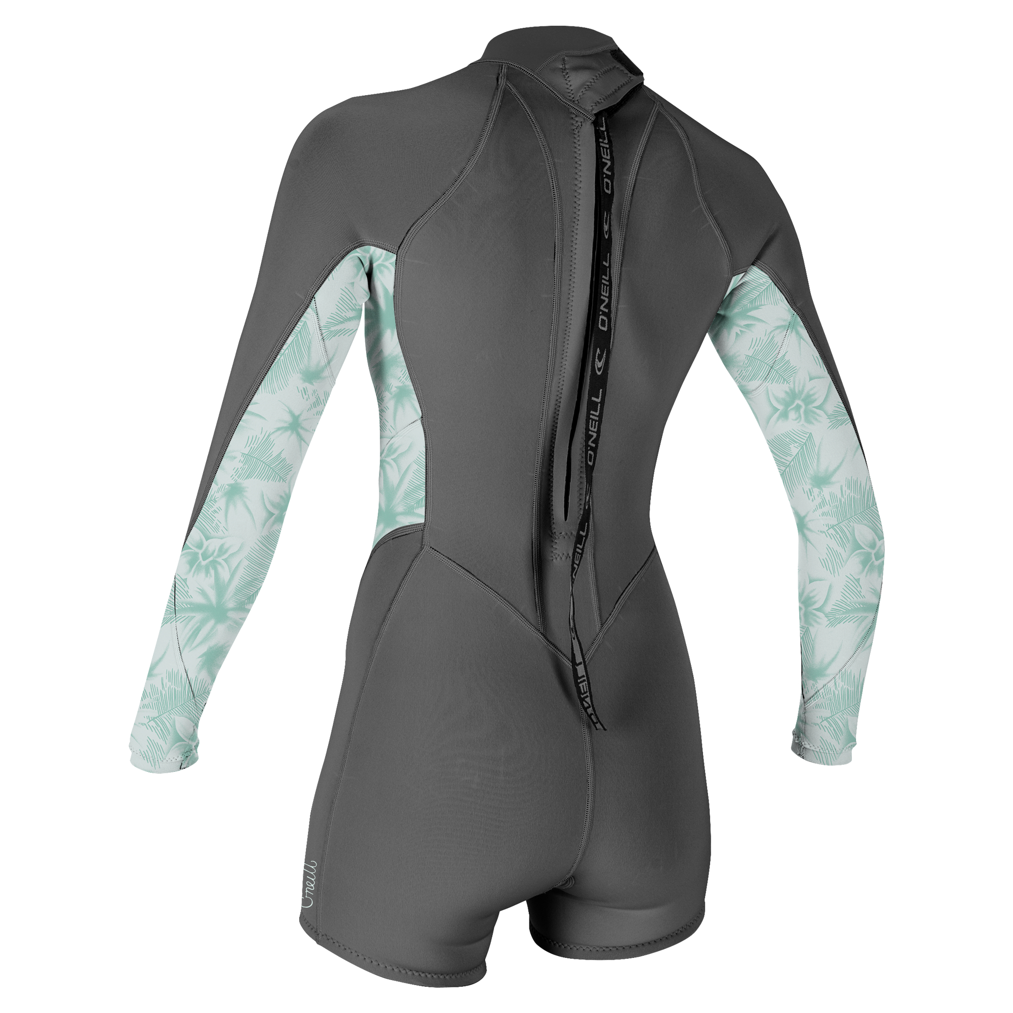 O'Neill Wms Bahia 2/1 Back Zip L/S Spring Graphite / Mir