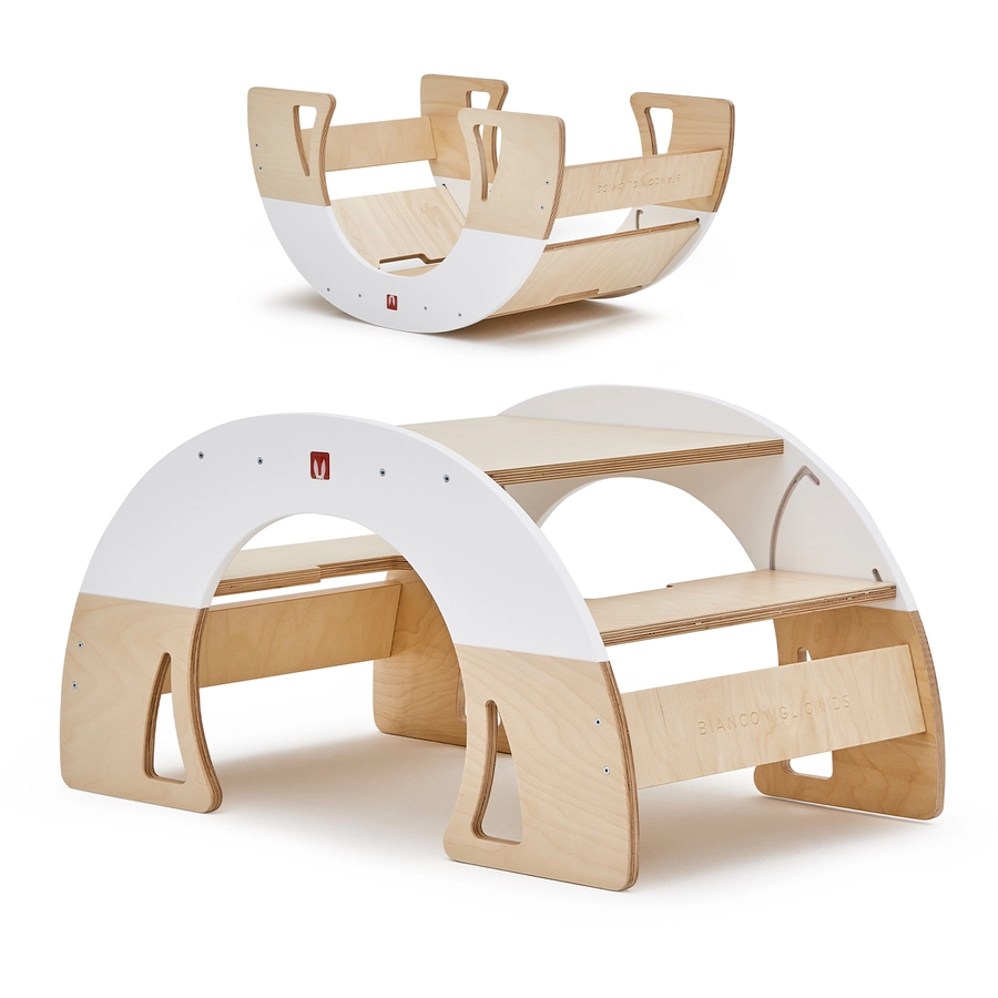 Bianconiglio Kids® Wipptisch DONDO multifunktional weißnatur