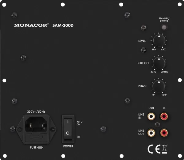 SAM-200D Aktivt subwoofermodul i klasse D, 200 W ved 4 Ω