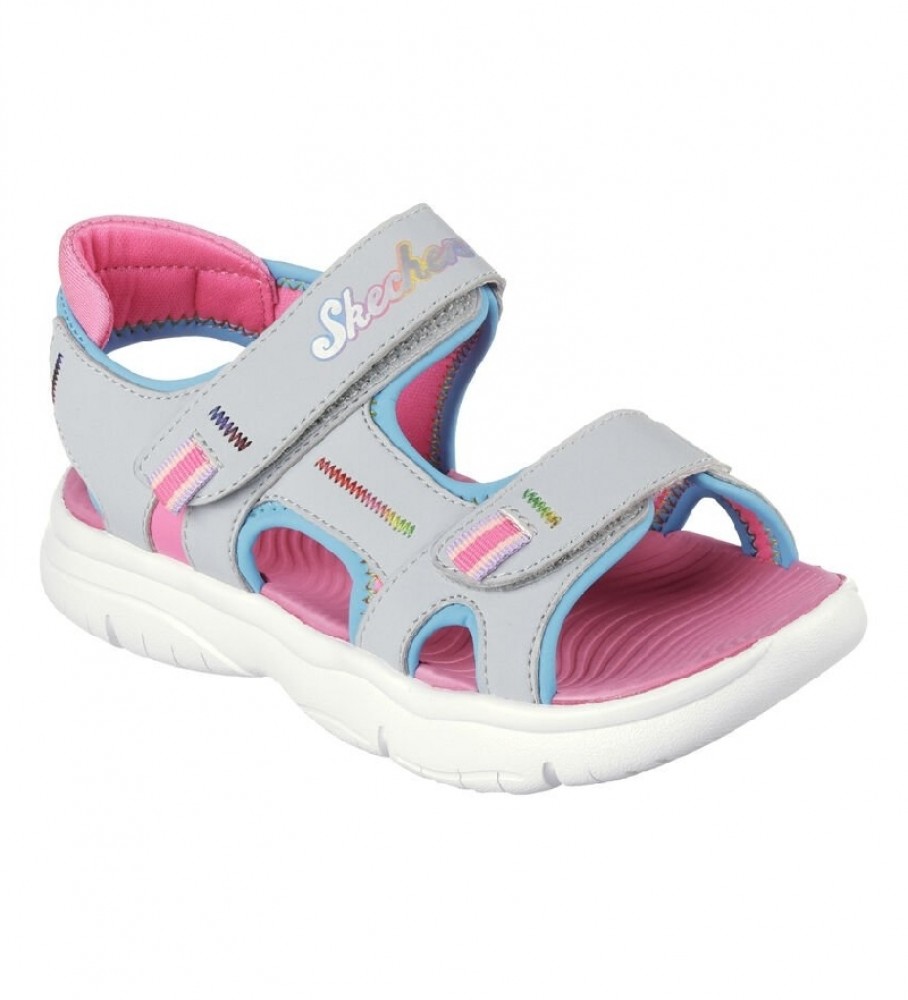Sandálias Skechers Flex Splash cinza