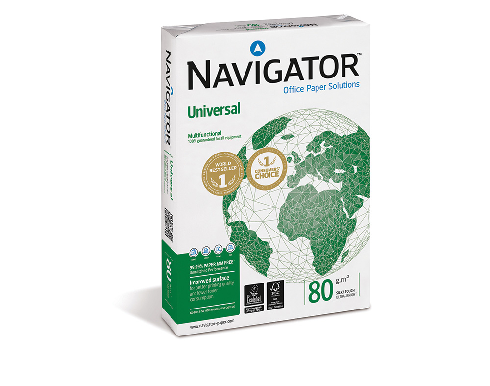 RESMA DE PAPEL A4 NAVIGATOR UNIVERSAL 500 FOLHAS 80G