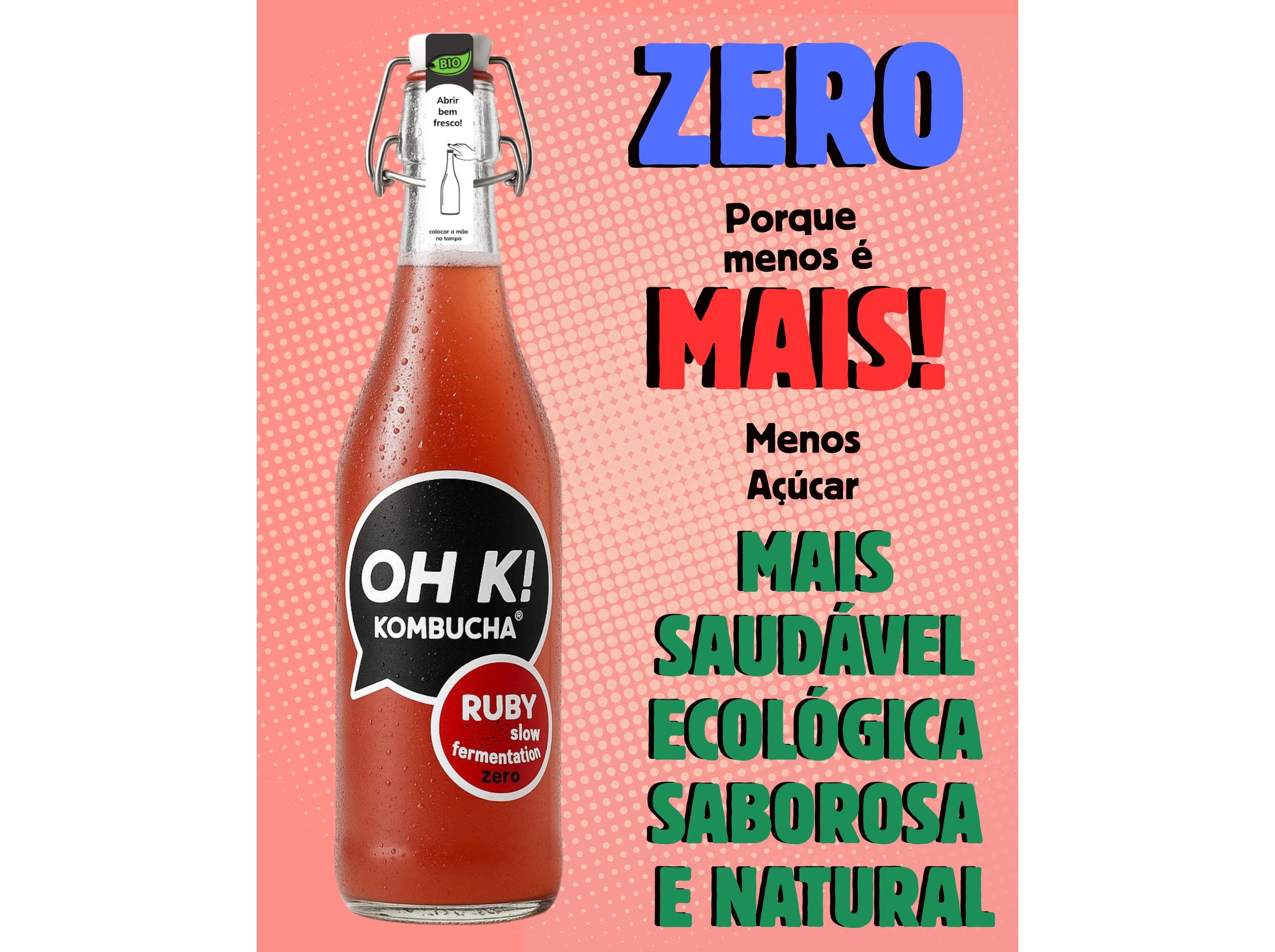 KOMBUCHA BIO OH K! RUBY (MORANGO) 750 ML