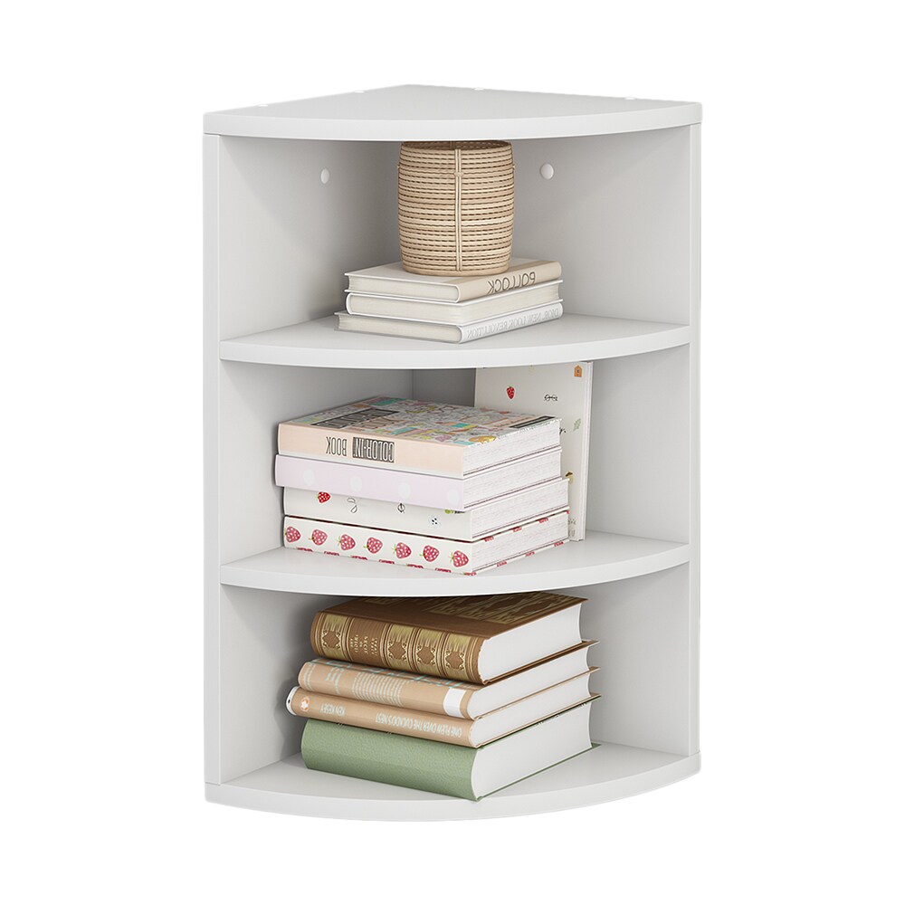 Oskar-Store Eckregal Fabienne, 60 x 30 cm, Weiß, hängendes Bücherregal mit 3 Fächern