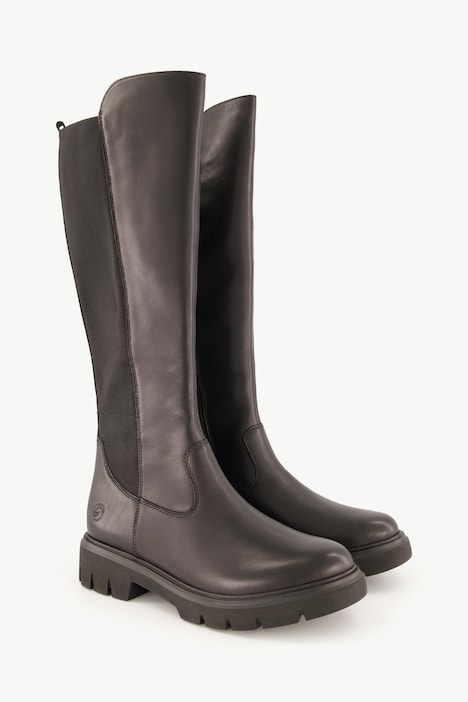 Remonte Lederstiefel, Stretcheinsatz, Zipper, Weite G