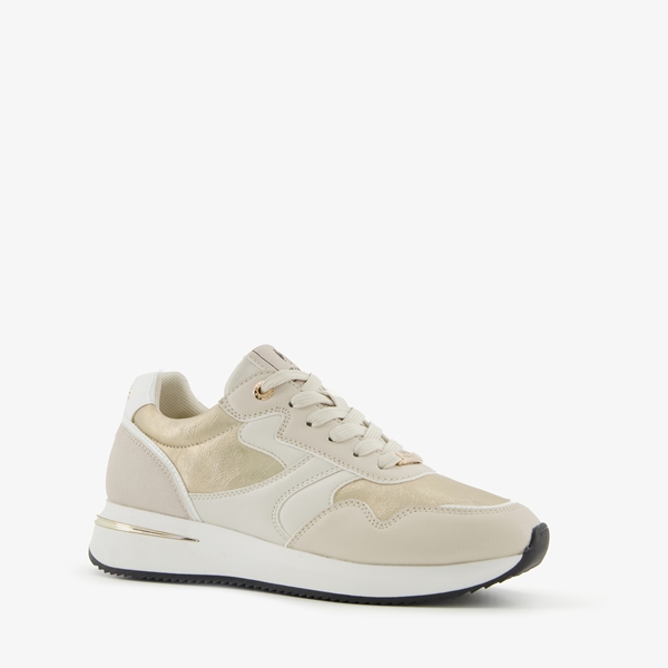 Hush Puppies dames sneakers beige metallic