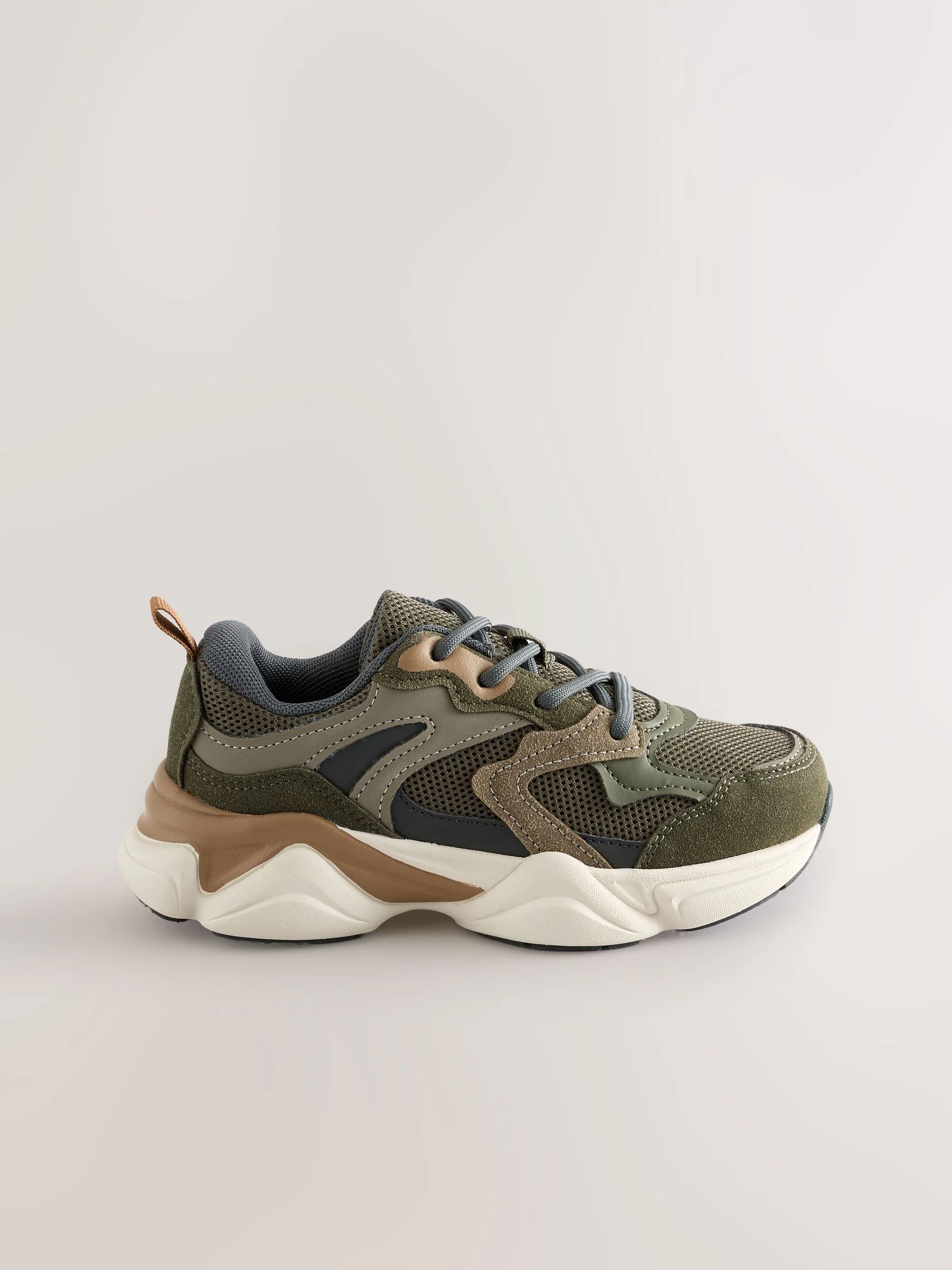 Kakigroen - Sneakers met veters
