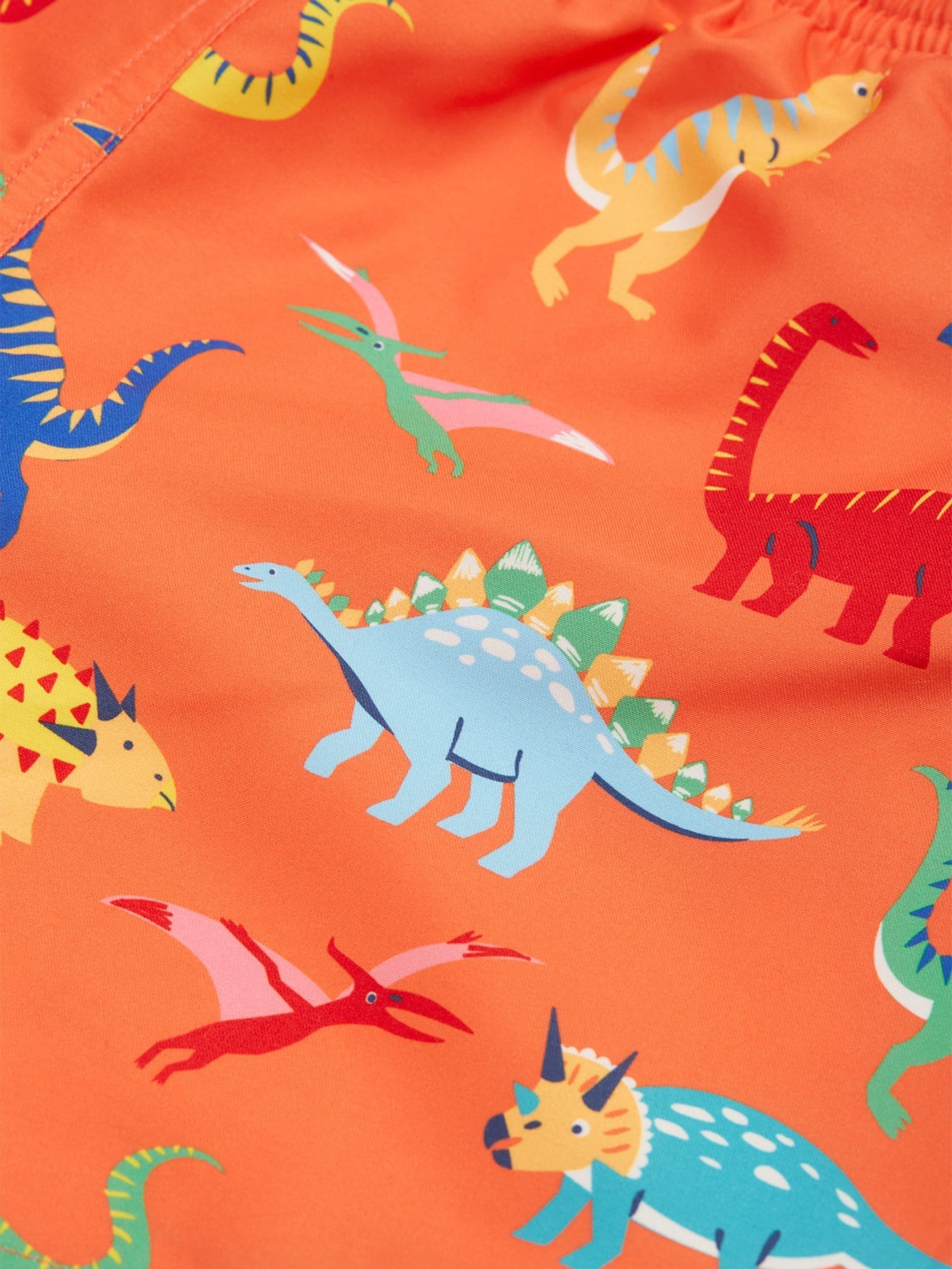 Frugi - Oranje boardshort met dinosaurusprint - Badkleding