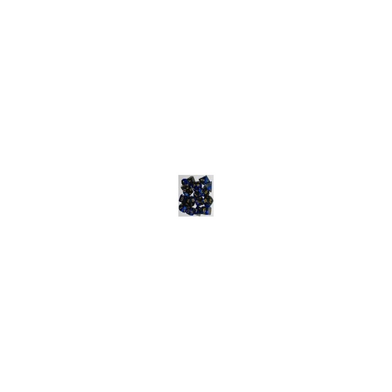Pack de 36 dés D6 * gemini * NOIR & BLEU
